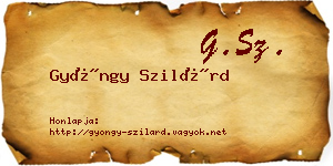Gyöngy Szilárd névjegykártya