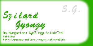 szilard gyongy business card